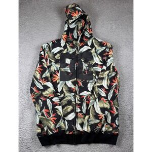 Vintage DC Shoes Hoodie Mens Medium Floral Hoodie Skateboard Logo AOP Y2K